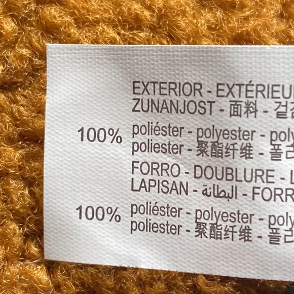 NWT. Zara Man Camel Brown Faux Shearling Belt Bag.